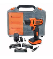 Black+Decker LD12SKA 12 V 1.5 Ah Akülü Vidalama Makinesi + 30 Parça Aksesuar Seti