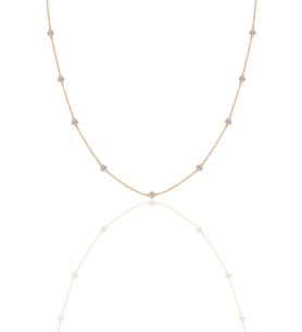 Gümüş rose zirkon sıra taşlı kolye SGTL12409ROSE