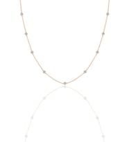 Gümüş rose zirkon sıra taşlı kolye SGTL12409ROSE