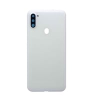 Samsung Galaxy A11 Logolu Kasa Kapak - LENS VE PARMAKİZİ HARİÇ (A.GRI-BEYAZ)