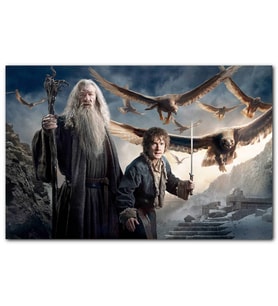 Cakatablo Yüzüklerin Efendisi Hobbit Ve Gandalf Görseli MDF Tablo