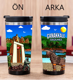 Çanakkale Tasarımlı Fotoğraflı Termos