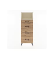 Hyperion Dolap Tek Raflı 4 Çekmeceli 60x44x163 Aytaşı-Çam