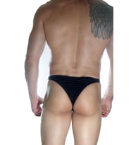 Erkek Arkası Büzgülü Siyah Brazillian Slip