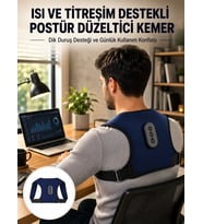Postür Düzeltici Masaj Kemeri Titreşim Isıtma ve Destek Sistemi Yeni Nesil