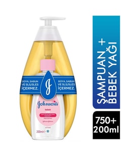 Johnson's Baby Gold Şampuan 750 ml + Bebek Yağı 200 ml