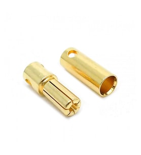 5mm Altın Kaplama Banana Dişi Erkek Soket 60A Pil Batarya Lion Bullet Plug Kablo Konnektör