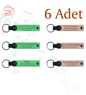 F Yeşili & Pudra, Kurumsal Konferans Katılımcılarına Anı, 6’lı Set, İsim Yazılabilen Anahtarlık