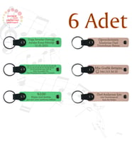 F Yeşili & Pudra, Kurumsal Konferans Katılımcılarına Anı, 6’lı Set, İsim Yazılabilen Anahtarlık