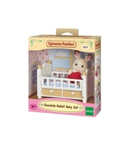 5017 Sylvanian Families, Çikolata Kulaklı Tavşan Bebek ve Yatağı , +3 yaş