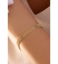 Goldium Altın Bismark Zincir Bileklik (Sarı)