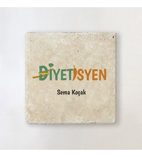 Kişiye Özel Diyetisyen Doktora Hediye Taş Bardak Altlığı