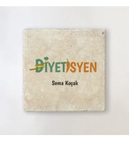 Kişiye Özel Diyetisyen Doktora Hediye Taş Bardak Altlığı
