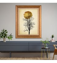 Altın Paspartulu Çerçeveli Tablo CV869 (Gold)