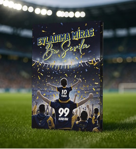 BK Gift Kişiye Özel İsimli Baba-Oğul Sarı Lacivert Evladıma Miras Bu Sevda Kanvas Tablo-2, Ev Hediyesi, Doğum Günü Hediyesi, Taraftar Hediyesi