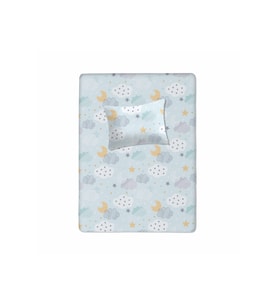 %100 Pamuklu Bebek Lastikli Çarşaf 60x120+20 Bebek Yastık Kılıfı 35x45