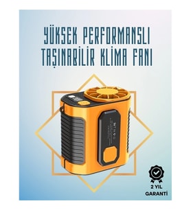 Mey İthalat® Yüksek Hızlı Mini Klima Fan – 11 m/s Rüzgar Gücü, 100 Hız Ayarı