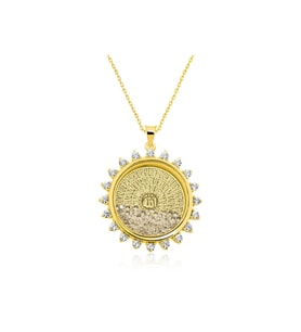 Gümüş Gold Esmaül Hüsna Kadın Kolye CSR2183934