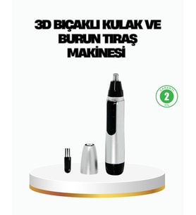 3d Bıçaklı Burun Ve Kulak Tıraş Makinesi Pil İle Çalışan Taşınabilir Model