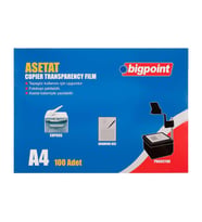 Bigpoint BP699 Fotokopi Asetatı A4 100 Mikron 100'lü Kutu