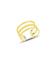 Gümüş altın yaldızlı ayarlamalı eklem yüzük SGTL11681GOLD (Rose)