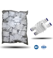 20 Adet Toptan Su Arıtma Cihazı Shut Off Valfe 4 Yollu Quick Vana (Krem)