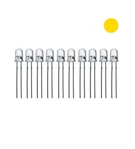 5mm Flaşörlü (Yanıp Sönen)Sarı Led Paketi - 100 Adet (Şeffaf)