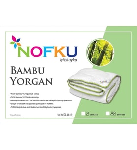 Nofku Çift Kişilik Bambu Yorgan 195X215