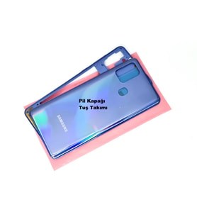 Samsung Galaxy A21S KASA Arka Pil Batarya Kapağı MAVİ