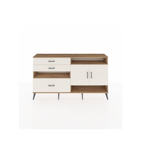 Arges Konsol 4 Raflı 3 Çekmeceli 2 Kapaklı 176x30x99 Çam-Aytaşı