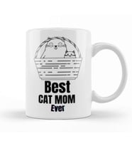 Mothers Day 2021 Best CAT MOM Ever Funny Kupa Bardak Porselen