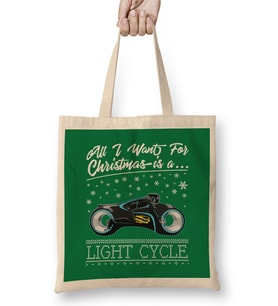 All I Want For Christmas Is A Light Cycle Tron Bez Çanta Uzun Saplı