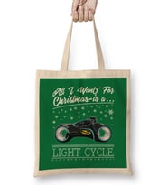 All I Want For Christmas Is A Light Cycle Tron Bez Çanta Uzun Saplı