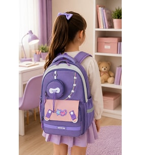 Kidsbag 3'lü Mint Yeşili Okul Çantası Seti Sırt Çantası Beslenme Çantası ve Kalemlik
