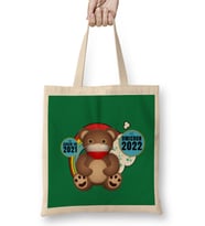 Sarcasm Funny Vintage Bear Saying Covid Hi Omicron Virus 2022 Bez Çanta Uzun Saplı