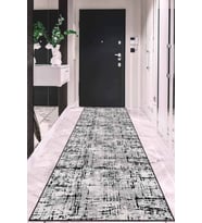 Gri Kaymaz Taban Vintage Kesme Rulo Özel Ölçülü Yolluk AR461
