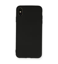 iPhone Xs Max Kılıf Nano İçi Kadife Silikon - Siyah