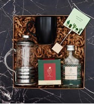 French Press, Kahve, Kolonya, Not Tutacağı, Kupa  Hediye Kutusu 