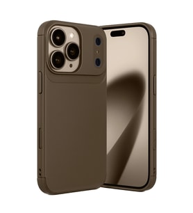 iPhone 17 Pro Max Auto Focus Karbon Kapak - Kahverengi