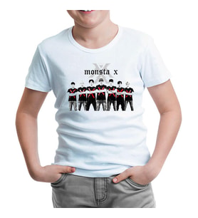 Monsta X - Red X Beyaz Çocuk Tshirt
