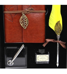 Divit Hokka Defter Ve Tüylü Kalem Seti (Karışık)