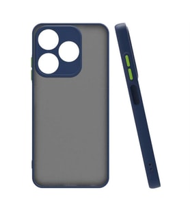 Coverzone Tecno Spark 10C ile uyumlu K?l?f Hux Kapak ??k ve Dekoratif Model Toz Kir ve Darbelere Kar?? Koruma Y�kseltilmi? Kenarlar ile Ekstra Koruma Lacivert