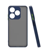 Coverzone Tecno Spark 10C ile uyumlu K?l?f Hux Kapak ??k ve Dekoratif Model Toz Kir ve Darbelere Kar?? Koruma Y�kseltilmi? Kenarlar ile Ekstra Koruma Lacivert