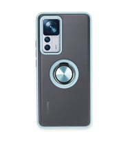 Xiaomi Mi 12t Pro Kılıf Montreal Yüzüklü Silikon Kapak - Buz Mavi