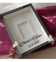 30x40 Cm Ledli Füme Pleksi Kaplı Fotoğraf Bölümlü Tasarım Gül Kutusu Anı Çerçevesi! Ayna Çerçeve!(Fotoğraf Hediye)