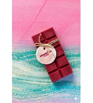 Çikolata Buhurdanlık Mum - Mumelia Candles Doğal Soya, El Yapımı, Dekoratif - Kırmızı
