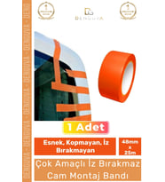 Özel Üretim Çok Amaçlı Araba Kopmayan İz Bırakmaz PVC 25 Metre Cam Montaj Sabitleme Bandı - 1 Adet