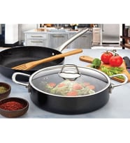 Evimsaray Zest Gusto Granit Basık Tencere 28 cm (Siyah)