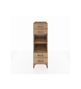 Kronos Dolap 2 Raflı 4 Çekmeceli 44x59x134 Çam-Çam