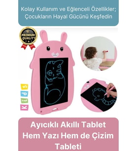 Kolay Kullanım Dayanıklı Lcd Ekran Kalemli Dijital Akıllı Ayıcıklı Yazı Boyama Çizim Tableti 8,5 Inç